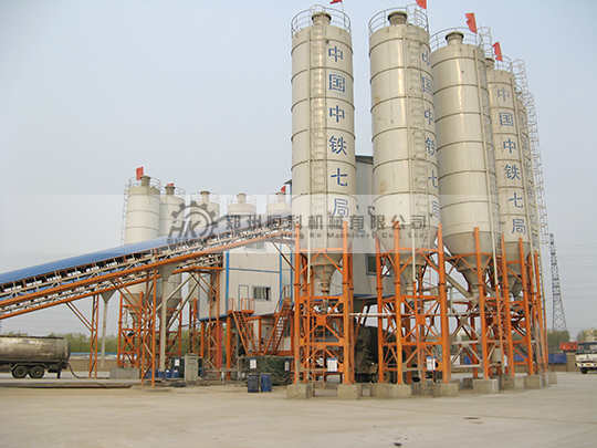 HZS120混凝土攪（jiǎo）拌站案（àn）例現場